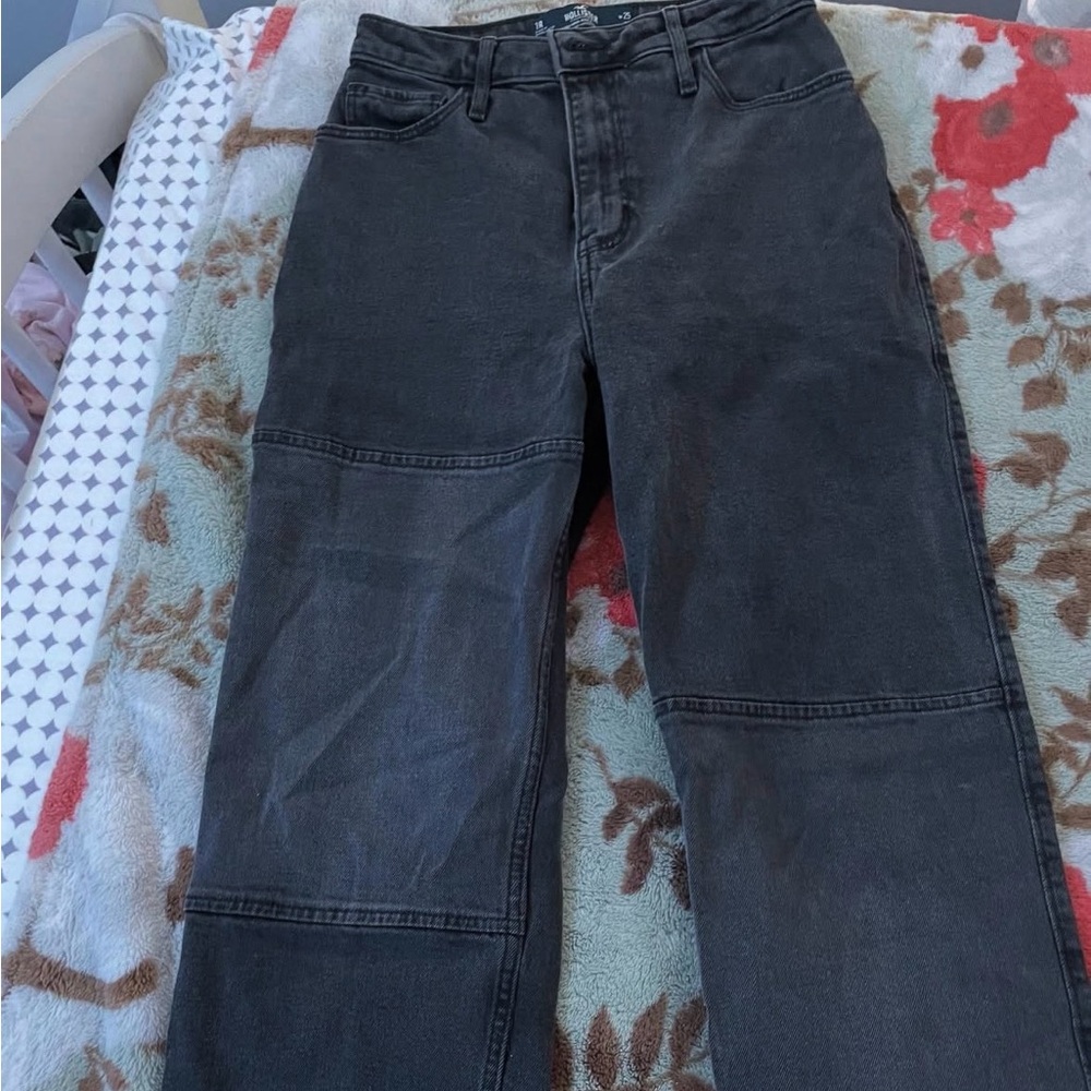 Hollister Men's Dark Gray Relaxed Jeans